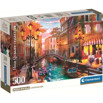 Puzzle Clementoni din 500 piese - Apus peste Veneția