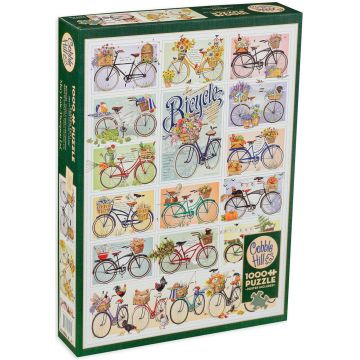 Puzzle Cobble Hill din 1000 de piese - Biciclete