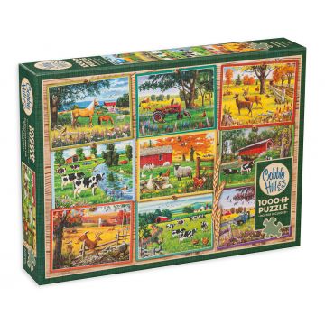 Puzzle Cobble Hill din 1000 de piese - Cărți poștale de la fermă