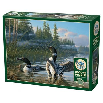 Puzzle Cobble Hill din 1000 de piese - Cufundătorii cu cioc negru