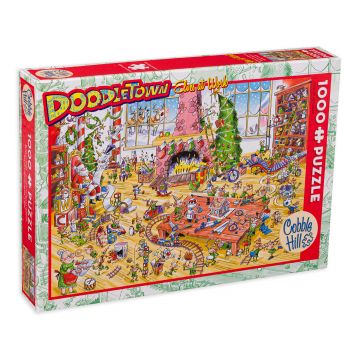 Puzzle Cobble Hill din 1000 de piese - Elfi muncitori