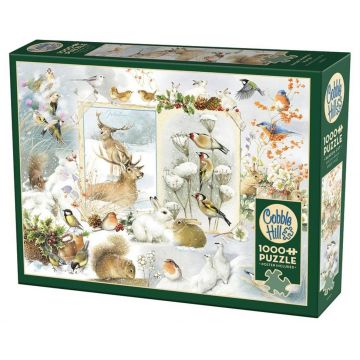 Puzzle Cobble Hill din 1000 de piese - Jurnal natural: Iarnă