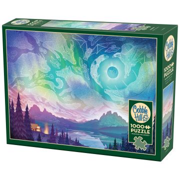 Puzzle Cobble Hill din 1000 de piese - Luminile nordului