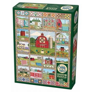 Puzzle Cobble Hill din 1000 de piese - Patchwork-ul satului