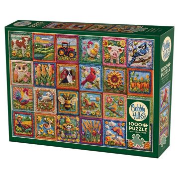 Puzzle Cobble Hill din 1000 de piese - Viața rurală la o cârligă