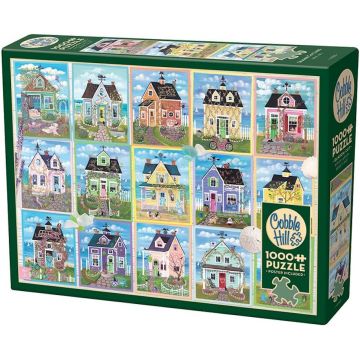 Puzzle Cobble Hill din 1000 piese - Căsuțe pe malul mării