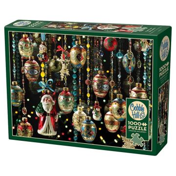 Puzzle Cobble Hill din 1000 piese - Decorațiuni de Crăciun