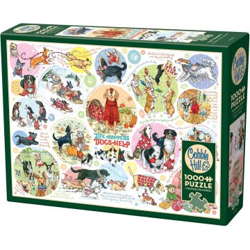 Puzzle Cobble Hill din 1000 piese -Gânduri de câine