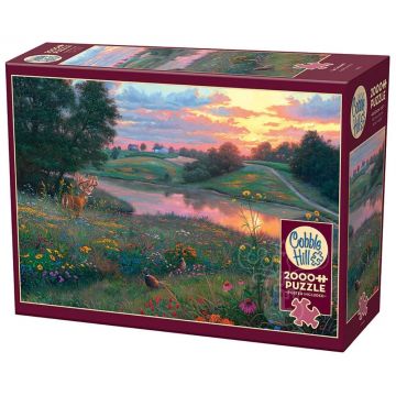 Puzzle Cobble Hill din 2000 de piese - Amurg în munți