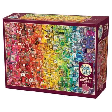 Puzzle Cobble Hill din 2000 de piese - Curcubeu
