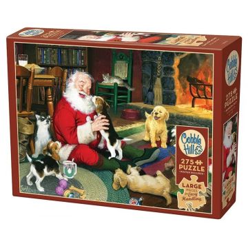 Puzzle Cobble Hill din 275 piese - Joc cu Moș Crăciun