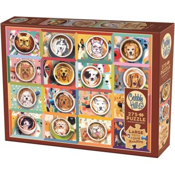 Puzzle Cobble Hill din 275 piese - Latte pentru câini