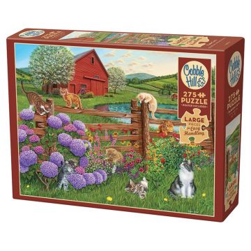 Puzzle Cobble Hill din 275 piese - Pisici de fermă