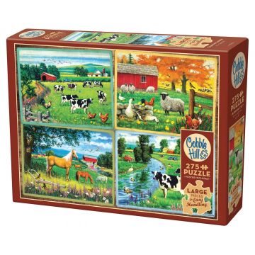 Puzzle Cobble Hill din 275 piese - Prietenii de la fermă