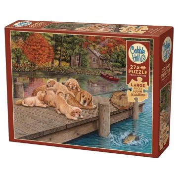 Puzzle Cobble Hill din 275 piese - Zi leneșă în port