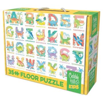 Puzzle Cobble Hill din 35 piese - Alfabetul dinozaurilor