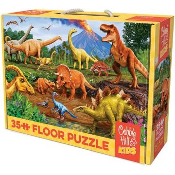 Puzzle Cobble Hill din 35 piese - Dinozauri