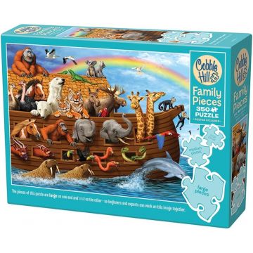 Puzzle Cobble Hill din 350 de piese XXL - Arca lui Noe