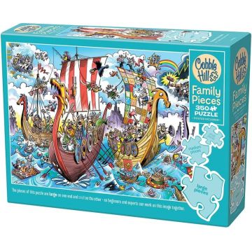 Puzzle Cobble Hill din 350 de piese XXL - Călătorie vikingă