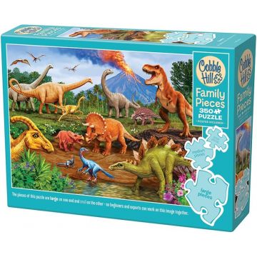 Puzzle Cobble Hill din 350 de piese XXL - Dinozauri