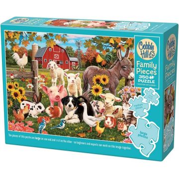Puzzle Cobble Hill din 350 de piese XXL - Ferma de familie