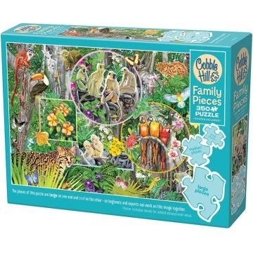Puzzle Cobble Hill din 350 de piese XXL - Magia pădurii pluviale