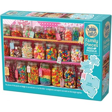 Puzzle Cobble Hill din 350 de piese XXL - Stand de bomboane