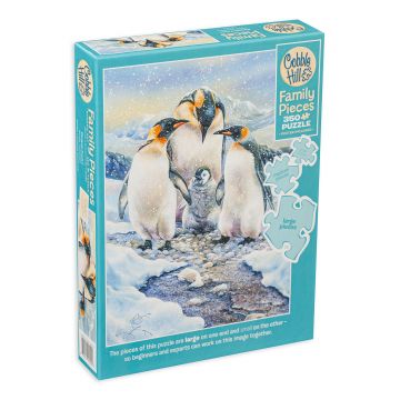 Puzzle Cobble Hill din 350 XXL de piese - Familie de pinguini