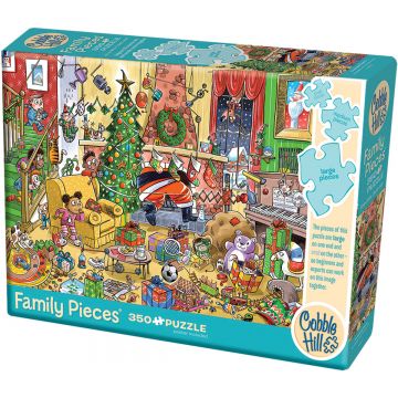 Puzzle Cobble Hill din 350 XXL de piese - În așteptarea lui Moș Crăciun