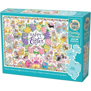 Puzzle Cobble Hill din 350 XXL piese - Paște fericit