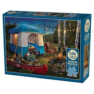 Puzzle Cobble Hill din 500 de piese - Camping sub stele