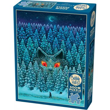 Puzzle Cobble Hill din 500 de piese - Cineva pândește în întuneric