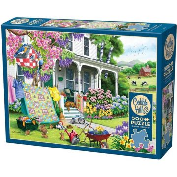 Puzzle Cobble Hill din 500 de piese - Curățenia de primăvară