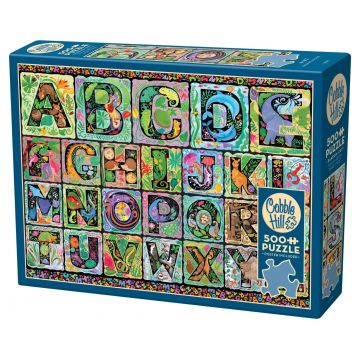 Puzzle Cobble Hill din 500 de piese - De la A la Z