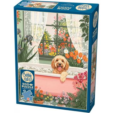 Puzzle Cobble Hill din 500 de piese - Flori și bule