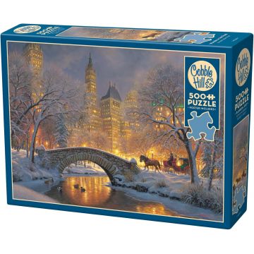 Puzzle Cobble Hill din 500 de piese - Iarnă în parc