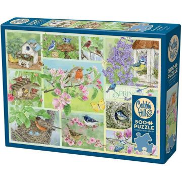 Puzzle Cobble Hill din 500 de piese - Poveste de primăvară în grădină
