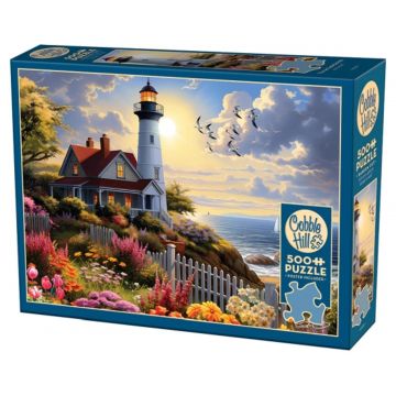 Puzzle Cobble Hill din 500 de piese - Priveliștea fermecătoare către far