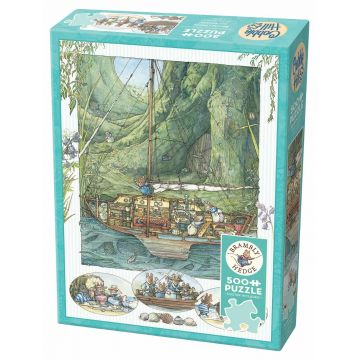 Puzzle Cobble Hill din 500 de piese - Sub tufișul de mure: Toți la bord