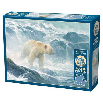Puzzle Cobble Hill din 500 de piese - Urs polar în sălbăticie