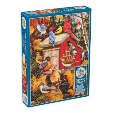 Puzzle Cobble Hill din 500 XXL de piese - Casa de păsări de toamnă