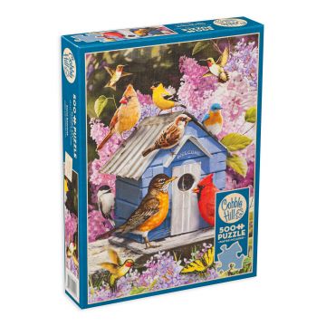 Puzzle Cobble Hill din 500 XXL de piese - Casa de primăvară pentru păsări