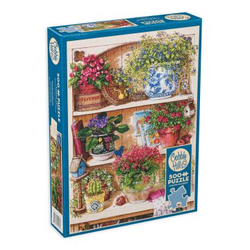 Puzzle Cobble Hill din 500 XXL de piese - Colț de flori