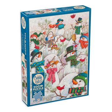 Puzzle Cobble Hill din 500 XXL de piese - Oameni de zăpadă