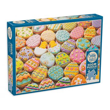 Puzzle Cobble Hill din 500 XXL de piese - Prăjituri de Paște