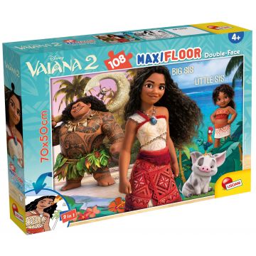 Puzzle cu două fețe Lisciani de colorat din 108 piese - Vitează Vayana 2
