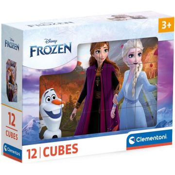 Puzzle cub  Clementoni din  12 piese - Regatul Înghețat