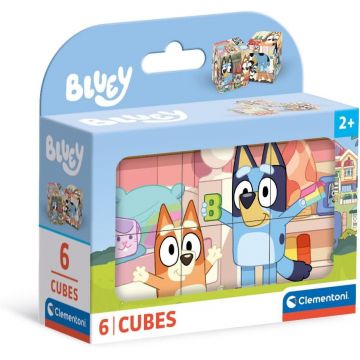 Puzzle cub Clementoni din 6 piese - Bluey