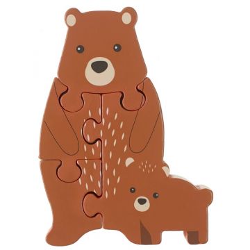 Puzzle din lemn Orange Tree Toys - Urși