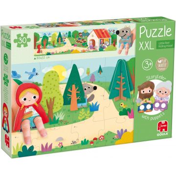 Puzzle panoramic pentru copii Goula din 30 XXL piese - Scufița roșie